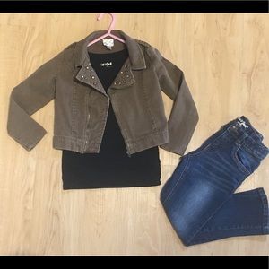 Girls Army Green Jacket